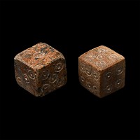 Roman Bone Gaming Dice Pair