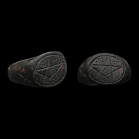 Medieval Bronze Ring with Pentagram