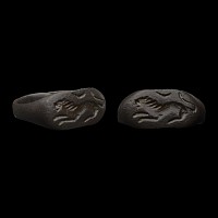 Medieval Bronze Ring with Lion