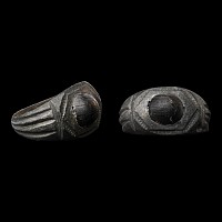 Roman Bronze Ring with Cabochon