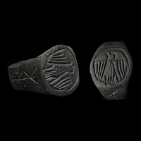 Byzantine Bronze Ring with Spread Eagle