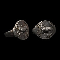 Post Medieval Silver Ring with Maroneia Horse