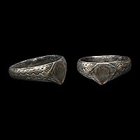 Post Medieval Silver Archer's Ring
