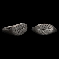 Roman Silver Ring with Palm Branch
