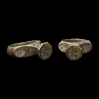Medieval Silver Ring with Letter 'M'