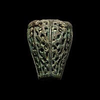 Viking Bronze Boar's Head Brooch with Openwork Beast Motif