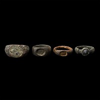 Roman Bronze and Iron Ring Group