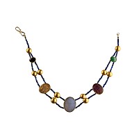 Late Hellenistic-Early Roman Gemstone, Gold and Glass Bead Necklace
