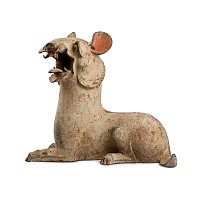 Life-Size Chinese Han Tomb Guardian Terracotta Dog