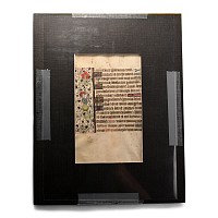 Illuminated Medieval Book of Hours Manuscript Page