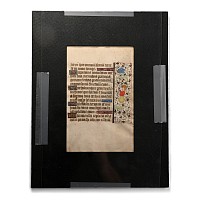 Illuminated Medieval Book of Hours Manuscript Page