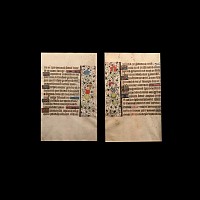 Illuminated Medieval Book of Hours Manuscript Page