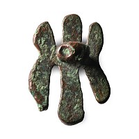 Central Asian Bronze Stamp Seal with Stylised Four-Winged God