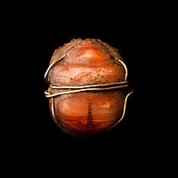 Egyptian Hardstone Scarab with Later Gold Pendant Mount
