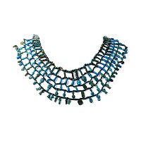 Egyptian Faience Broad Collar Amulet Necklace
