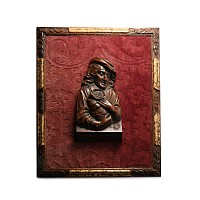 Medieval Bas Relief Representing a Gentleman Illustrating an Allegory of Avarice