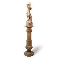 Large Marble Standing Nymph on a Stand
