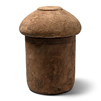 Coptic Wooden Jar with Lid