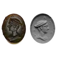 Roman Chrome Chalcedony Gemstone of a Noble Lady
