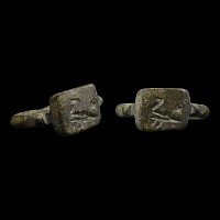 Roman Brancaster Type Bronze Ring with Bird