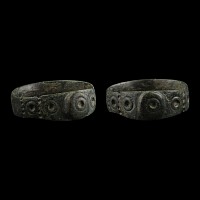 Romano-Pannonian Bronze Ring with Ring-and-Dot Design