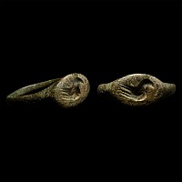 Roman Bronze Ring with Bird