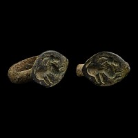 Greek Bronze Ring with Standing Antelope