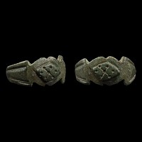 Romano-British Bronze Ring with Lozenge
