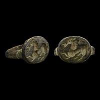 Merovingian Ring with Horse Galloping