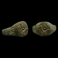 Medieval Bronze Ring with Bird