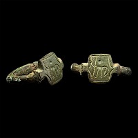 Byzantine Bronze Ring with Warrior Saint
