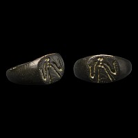 Medieval Bronze Ring with Mother Goddess