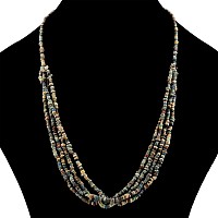 Egyptian Multi-Stranded Mummy Bead Necklace