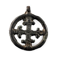 Viking Period Bronze Openwork Cross Pendant