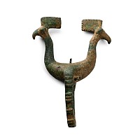 Large Greek Bronze Double-Headed Animal Terminal
