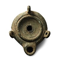 Roman Bronze Oil Lamp