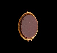 Roman Gold Cell with Jasper Cabochon
