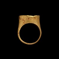 Roman Gold Ring with Greek Boar Gem