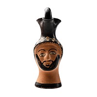 Greek 'Plastic' Oinochoe with a Bust of a Bearded Man