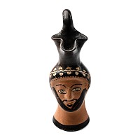 Greek 'Plastic' Oinochoe with a Bust of a Bearded Man