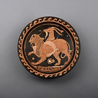 Greek Red-Figure Patera with Chimera