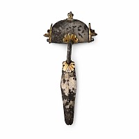 Large Gothic Silver-Gilt Fibula