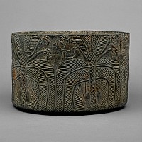 Mesopotamian Steatite Bowl with Animals and Palm Trees