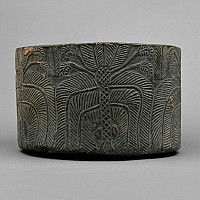 Mesopotamian Steatite Bowl with Animals and Palm Trees