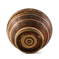 Phoenician Bowl with Crimson and Black Decorations