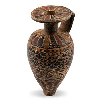 Proto-Corinthian Painted Terracotta Aryballos