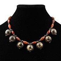 Elamite Silver-Gilt Pendants with Carnelian Beads