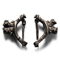 Achaemenid Silver Lion Brooch Pair