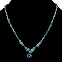 Western Asiatic Mixed Blue Bead Necklace String