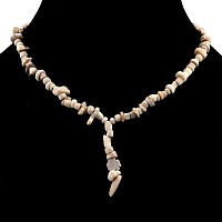 Western Asiatic Pale Stone Bead Necklace String